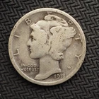 1918  *D* MERCURY HEAD SILVER DIME *NICE* - FREE SHIPPING! - C3331