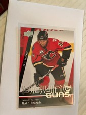 Calgary flames Matt Pelech 2009/10 young guns UD hockey rookie card. rookie card picture