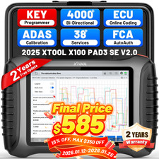 2025 XTOOL X100 PAD3 SE V2.0 IMMO Key FOB Pro...