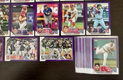 (46x) 2023 Topps PURPLE SP (MEIJER) LOT-ROOKIES RC-SWANSON-CASTILLO-SUAREZ-MORE! - Picture 5 of 5