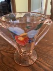 Hand Painted Cream and Sugar Pink Depression Glass Vintage Serving Dishes 4” — photo 4