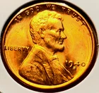1940-S Lincoln Wheat Cent Penny GEM RED BU From an Original Bank Roll