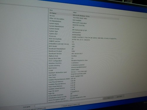 HP ProDesk 600 G3 SFF Core i7-7700 3.60GHz 4GB 256GB SSD W10 Desktop PC (A8118) - Photo 2/10