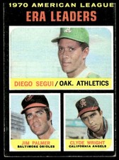 1971 Topps #67 1970 American League ERA Leaders