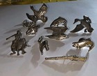 9 Vintage Wildlife Sterling Silver Southwest Pins/Tie Tacs Cowboy!! Lot! — photo 2