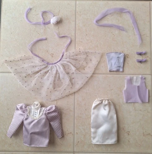 Vintage Barbie 1984 Day To Night Fashions Teacher 9085 Purple White Complete Set