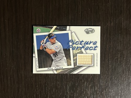 MIKE PIAZZA 2004 Leaf Second Edition Picture Perfect Game Used BAT Relic! Mets - Picture 1 of 2