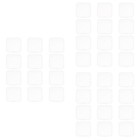 3 Count Small Containers with Lids Square Clear Transparent Boxes