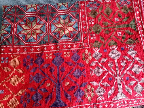 Vintage handbestickte indische bengalische Kantha Quilt 72x46 - Bild 24 von 24