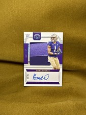 Rome Odunze /39 National Treasures Collegiate Washington Huskies On Card Auto