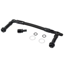AN6 4150 Carb Fuel Line Kit - Aluminum Braided for Holley, Black