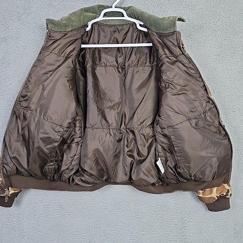 Drake Old School Camo Bomber Jacket Mens Size XL Full Zip Duck Camo Hunting - Picture 10 of 20