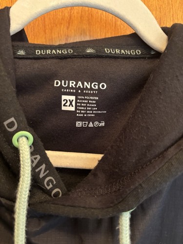 DURANGO STATION CASINO BLACK HOODIE HOODED PULLOVER SWEATSHIRT LAS VEGAS 2XL EUC - Picture 5 of 9