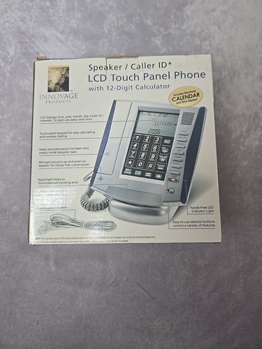 NEW IN BOX INNOVAGE LCD Touch Panel Phone 12 Digit Calculator Speaker Caller ID - Zdjęcie 6 z 12