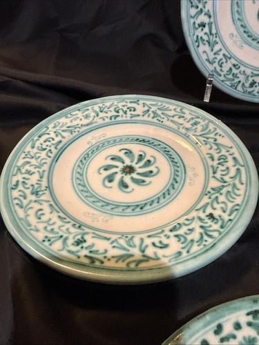 deruta italian pottery Set Of 4 Hand Painted Small 7 1/4 In Plates - Picture 4 of 14