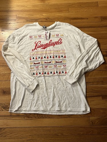 Leinenkugel's Ugly Christmas Sweater Style Long Sleeve T-Shirt Size XL NWT