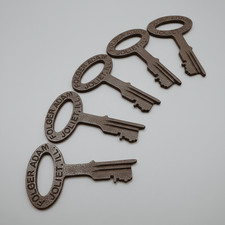 Folger Adam Joliet Cast Iron Jailhouse Keys — Set of 5