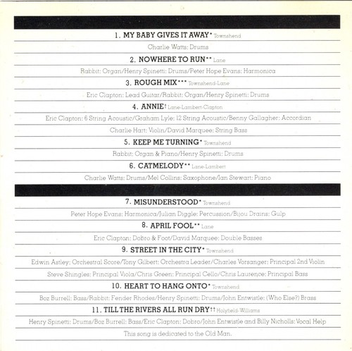Pete Townshend and Ronnie Lane Rough Mix ATCO CD - Bild 2 von 2