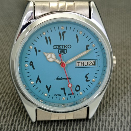 CLASSIC RESTORED SEIKO 5 AUTOMATIC 6309A JAPAN MENS ARABIC DIAL WATCH a2096-A - Bild 4 von 10