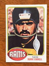 1976 Topps Football #343 - Duane Carrell, Los Angeles Rams - Rookie - Excellent