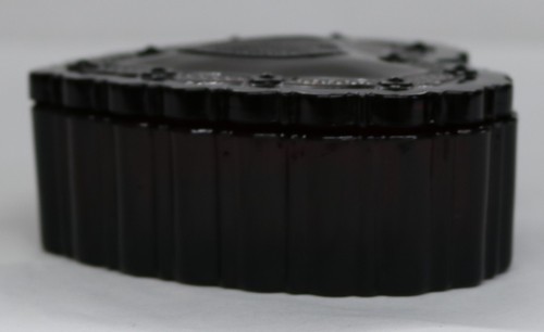 Vintage Heart Shaped Avon Ruby Red Cape Cod Glass Trinket Dish Box W Lid - Picture 3 of 11