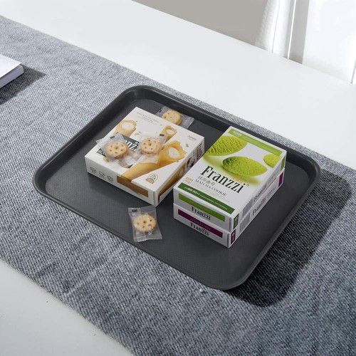 Plastic Fast Food Trays, Cafeteria Trays, 4 Pack Serving Trays (Grey) - Picture 7 of 7