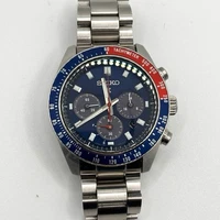 SEIKO Watch Prospex Speedtimer Silver Solar Chronograph Pepsi Men's Auth Rare
