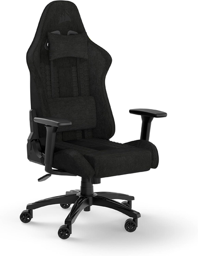 TC100 Relaxed-Rivestimento in Tessuto Gaming Chair, Nero - Foto 12 di 12