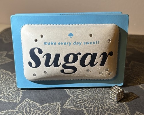 Kate Spade New York Coffee Break 3D Puffy Sugar Packet Small Card Holder Read