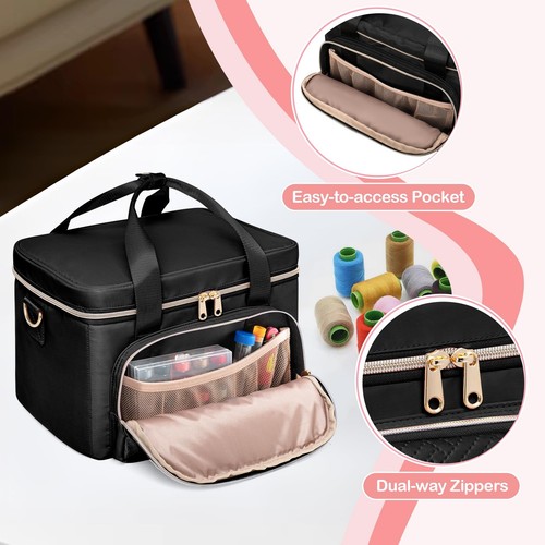 Sewing Storage Organizer with 2 Detachable Cases, Large Sewing Supplies Bag f... - Picture 4 of 7