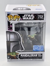 Funko Exclusive Pop Star Wars Impressions Mandalorian with Grogu #772 Bobblehead