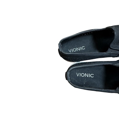 Zapatillas deportivas Vionic para mujer espléndidas Kani sin cordones negras de gamuza talla 9 - Imagen 7 de 7