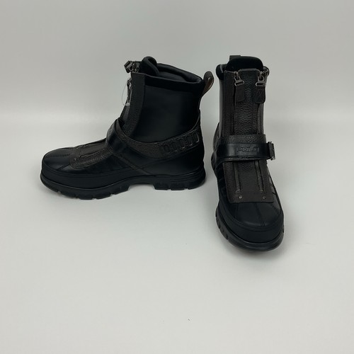 Polo Ralph Lauren Kilnwick Boots Mens 13D Black Leather Duck Snow Winter New