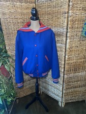 Vintage Holloway’s varsity jacket made in USA red white and blue