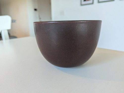 Heath Ceramics Tan and Brown Deep Serving Bowl 6" Vintage  - Picture 2 of 6