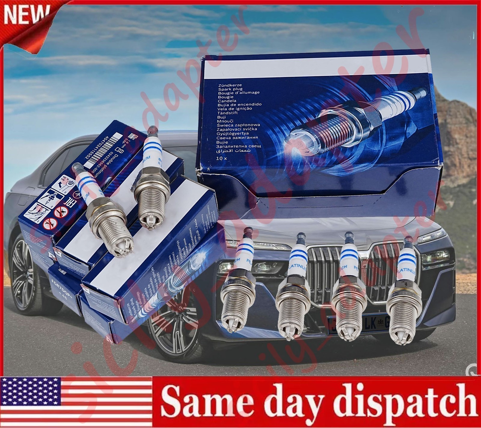 6pcs 0242236562 For BMW Spark Plugs Platinum4 4417 E39 E46 E83 E36 E53 Bosch