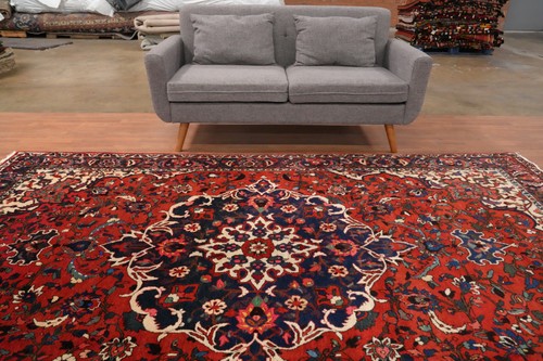 Tappeto soggiorno fatto a mano 7x10 lana ruggine medaglione tappeto classico vintage - Foto 3 di 14