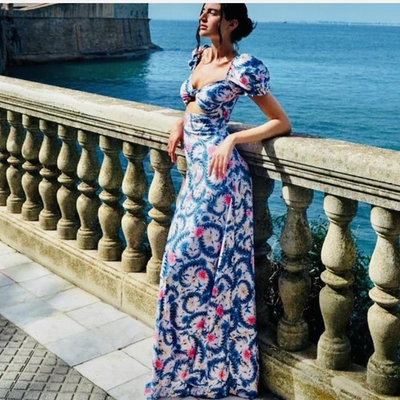 #ad NWOT AQUA BENDITA FLORAL MAXI DRESS SIZE S $158.74