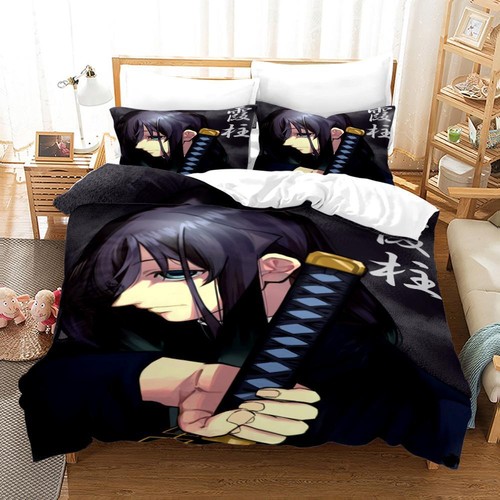 Anime Demon Slayer Bettwäsche Set Kissenbezug Bettbezug 135x200 200x200 MJ - Bild 33 von 33