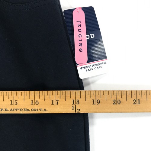Izod Schoolwear Jegging Pants Girl's 13 Navy Knit Cotton Blend Pull On NWT - Picture 4 of 5