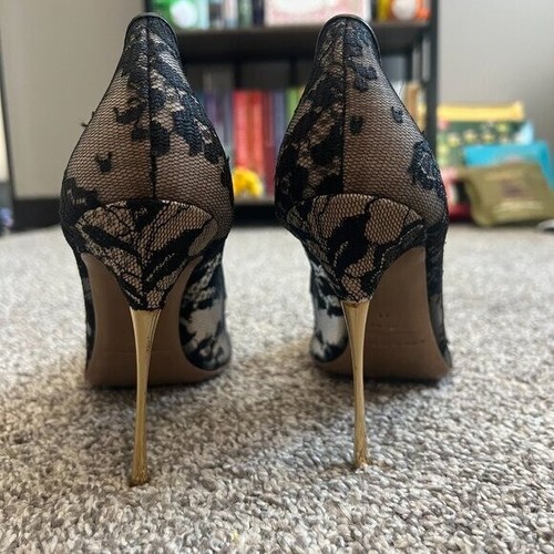 Nicholas Kirkwood Lace Black Heels Stiletto Womens Designer Size 41 - Picture 10 of 15
