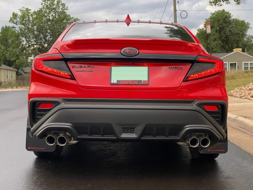 Rally Armor FITS 2022 Subaru WRX Black UR Mud Flap w/ Red Logo - Foto 3 di 9