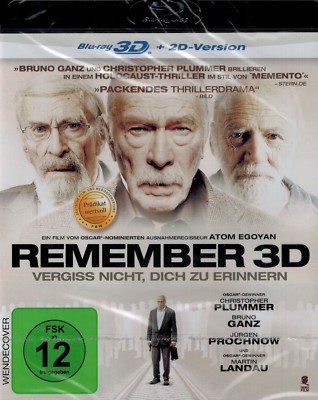 BLU-RAY NEU/OVP - Remember 3D - Vergiss nicht, dich zu erinnern (2015)
