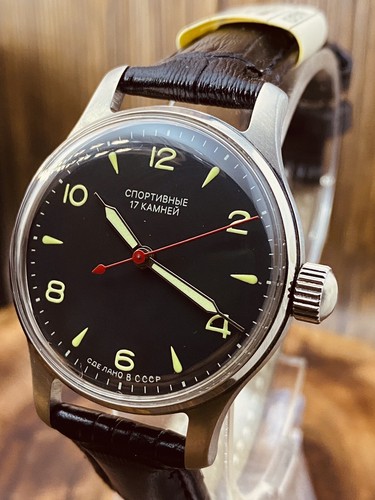 Vintage Watch USSR SPORTIVNIE Soviet Sport Wristwatch Pobeda Mechanical 2608