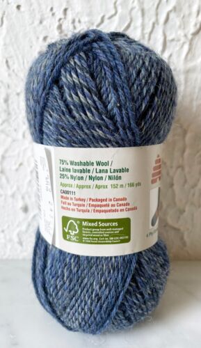 Patons Kroy Socks FX Washable Wool/Nylon Yarn - 1 Skein Cadet Colors #57110 - Picture 3 of 4
