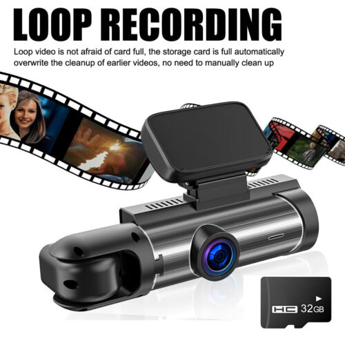 Dash cam 32G Wifi doppio obiettivo 1080P HD 170° registratore DVR auto fotocamera sensore G - Foto 4 di 12