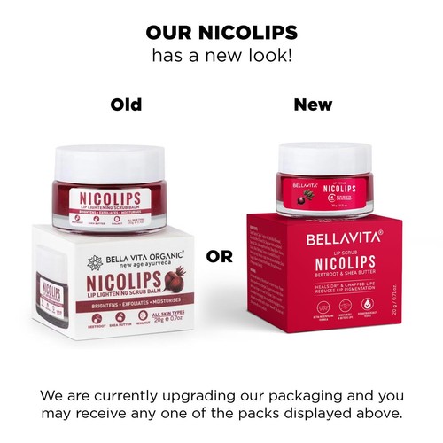 NicoLips Lip Scrub Balm Lightening Brightening Dark/Smoker Lips 20g - Picture 3 of 8