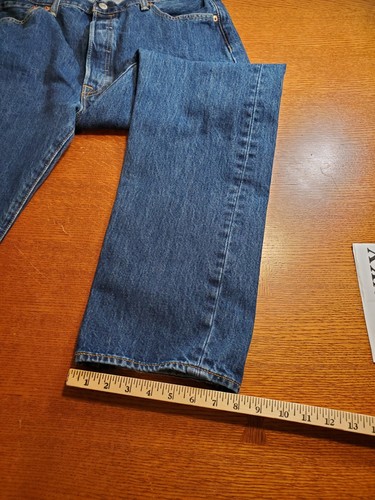 Jeans uomo Levis 501 XX bottoni mosca 36x29 rosso linguetta Messico classico scuro 34x29 vero - Foto 14 di 20