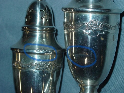 Vtg TOWLE STERLING Silver Salt & Pepper Shakers #680 French Provincial - Picture 10 of 10