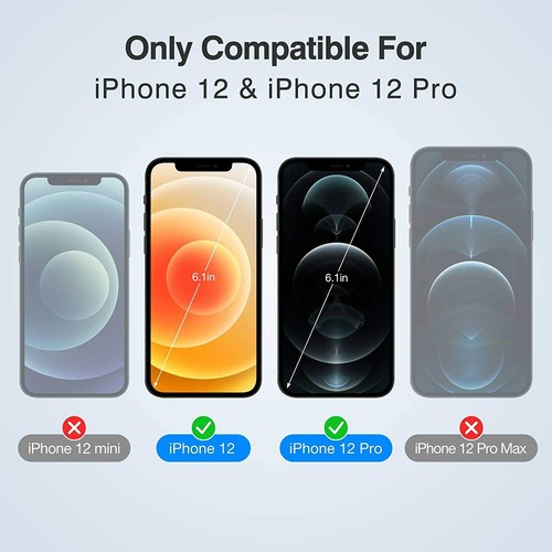 Compatible with iPhone 12 Pro Case 6.1 Inch Dual-Layer with Shockproof Bumper - Picture 3 of 7
